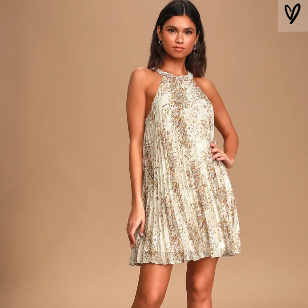 LuLus halter mini swing dress